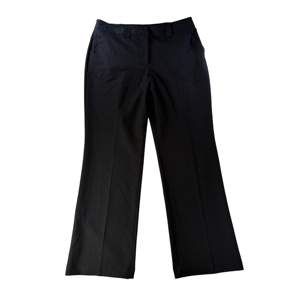 Worthington Pants Womens 16 Straight Leg Stretch Trousers Black Office Work NWT